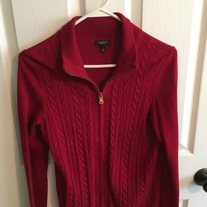 Long sleeve zip up sweater